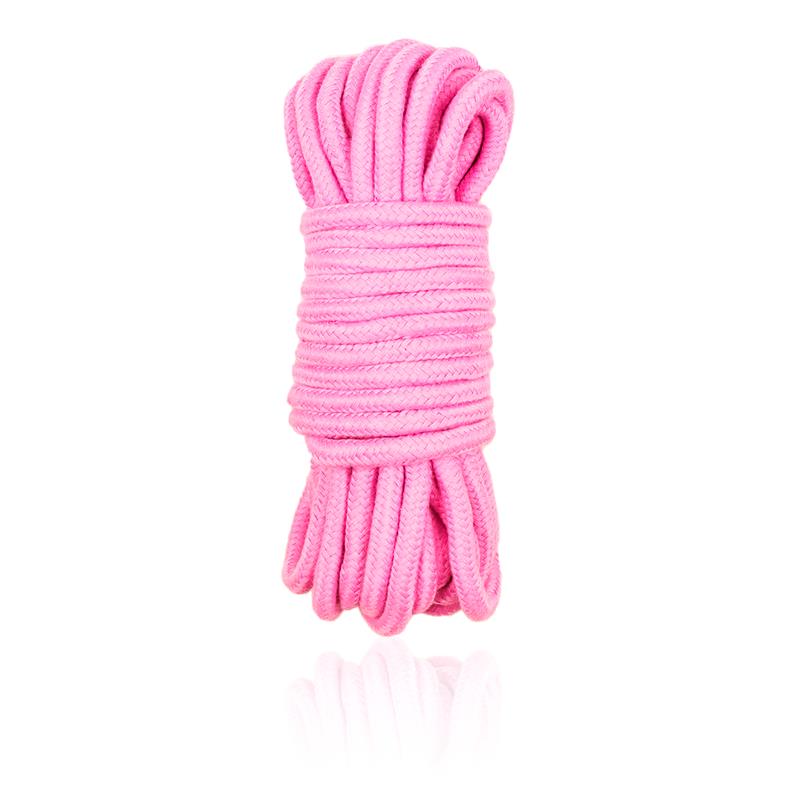 LATETOBED BDSM LINE - CUERDA DE BONDAGE DE ALGODÓN 10 METROS ROSA