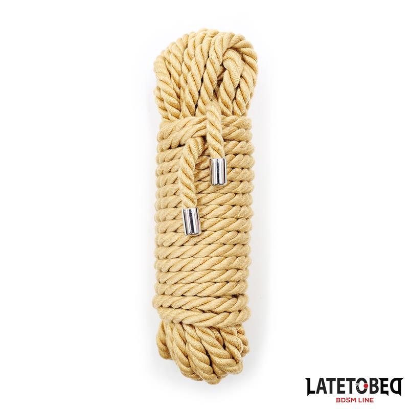 LATETOBED BDSM LINE - CUERDA DE BONDAGE DETALLES METÁLICOS 10M