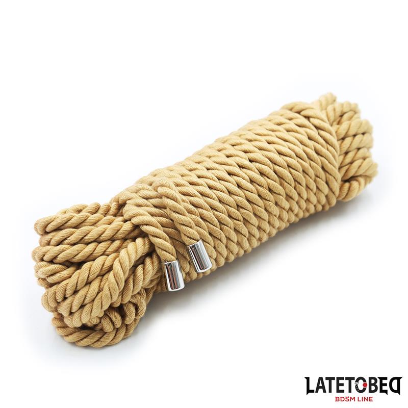 LATETOBED BDSM LINE - CUERDA DE BONDAGE DETALLES METÁLICOS 10M