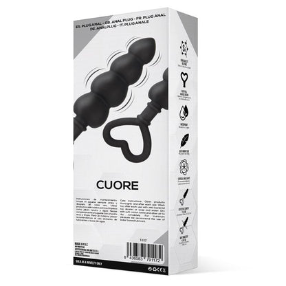 TARDENOCHE - CUORE PLUG ANAL SILICONA NEGRO