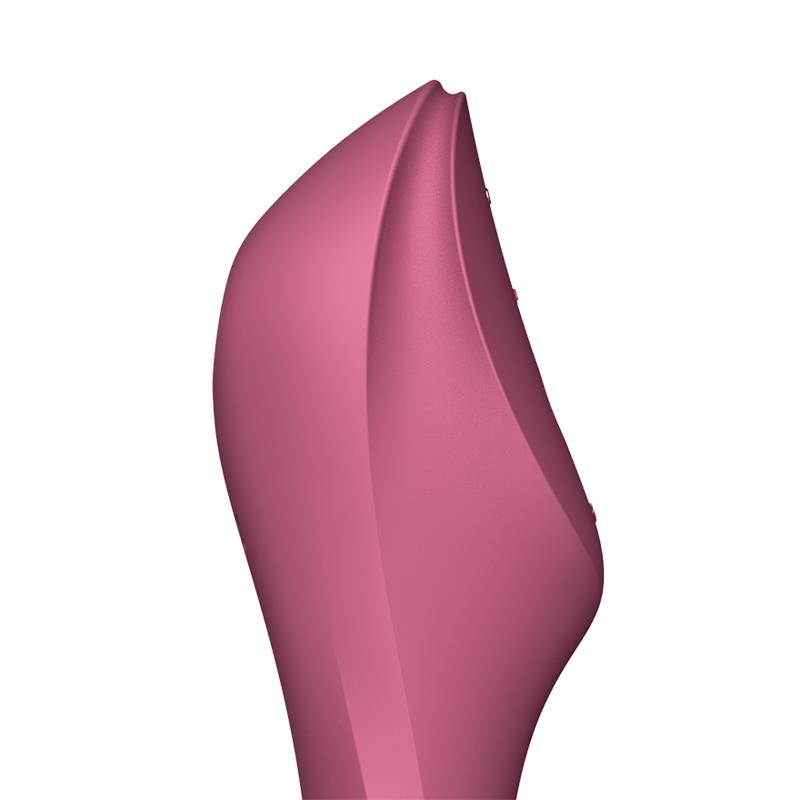 SATISFYER - CURVY TRINITY 3 VIBRADOR Y SUCCIONADOR TRIPLE ESTIMULACIÓN USB ROJO