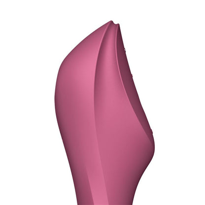 SATISFYER - CURVY TRINITY 3 VIBRADOR Y SUCCIONADOR TRIPLE ESTIMULACIÓN USB ROJO