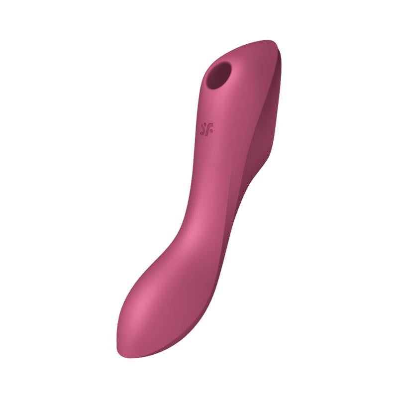 SATISFYER - CURVY TRINITY 3 VIBRADOR Y SUCCIONADOR TRIPLE ESTIMULACIÓN USB ROJO