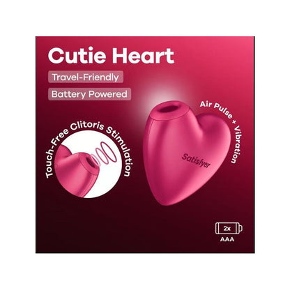 SATISFYER - CUTIE HEART SUCCIONADOR DE CLÍTORIS BATTERY SERIES