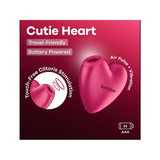 SATISFYER - CUTIE HEART SUCCIONADOR DE CLÍTORIS BATTERY SERIES