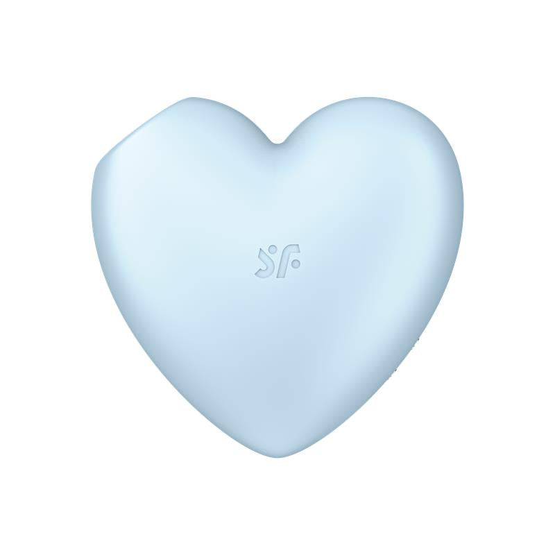 SATISFYER - CUTIE HEART SUCCIONADOR DE CLÍTORIS Y VIBRACIÓN AZUL