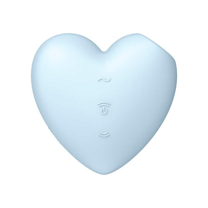 SATISFYER - CUTIE HEART SUCCIONADOR DE CLÍTORIS Y VIBRACIÓN AZUL