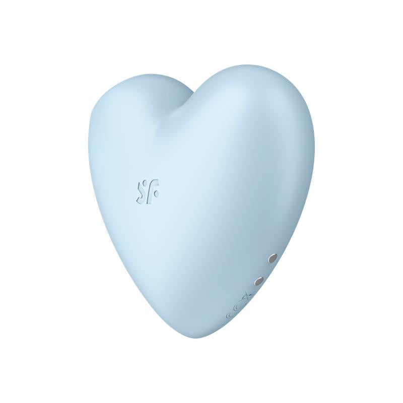 SATISFYER - CUTIE HEART SUCCIONADOR DE CLÍTORIS Y VIBRACIÓN AZUL