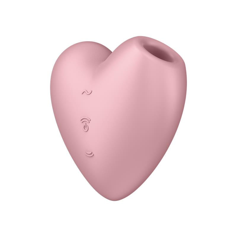 SATISFYER - CUTIE HEART SUCCIONADOR DE CLÍTORIS Y VIBRACIÓN ROSA