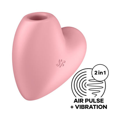 SATISFYER - CUTIE HEART SUCCIONADOR DE CLÍTORIS Y VIBRACIÓN ROSA
