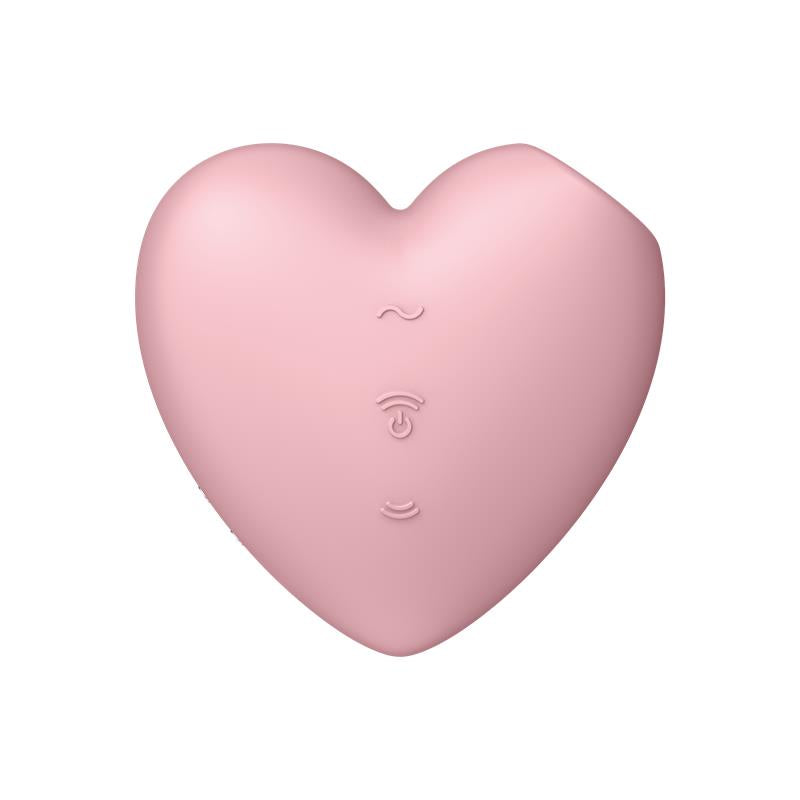 SATISFYER - CUTIE HEART SUCCIONADOR DE CLÍTORIS Y VIBRACIÓN ROSA