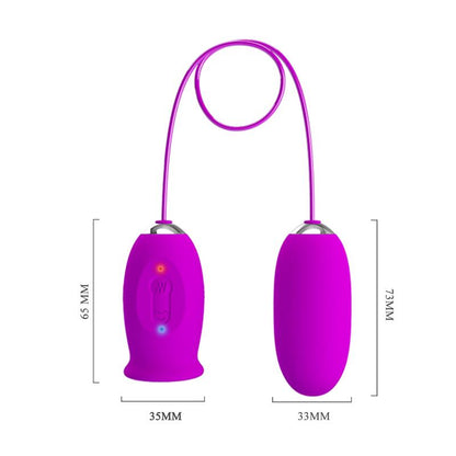 PRETTYLOVE - DAISY HUEVO VIBRADOR Y ESTIMULADOR CON LENGUA