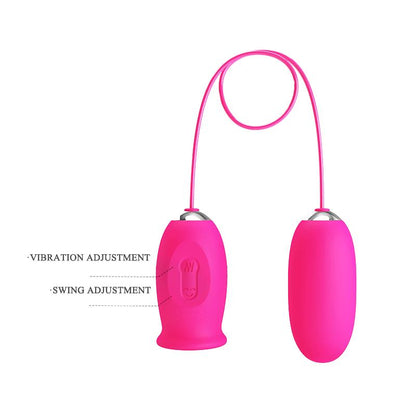 PRETTYLOVE - DAISY HUEVO VIBRADOR Y LENGUA ESTIMULADORA ROSA