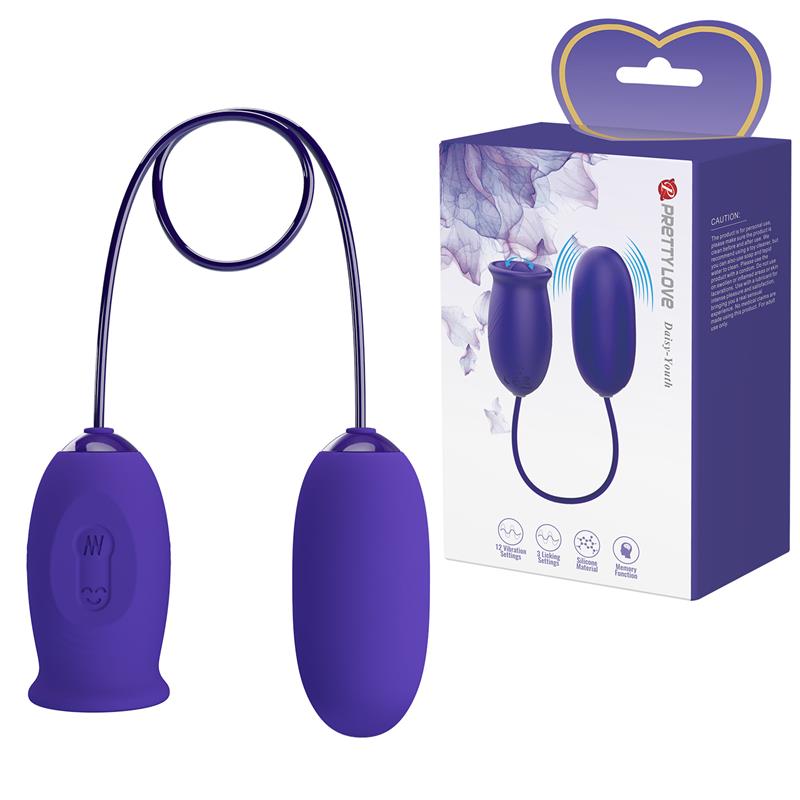PRETTYLOVE - DAISY YOUTH HUEVO VIBRADOR Y LENGUA ESTIMULADORA