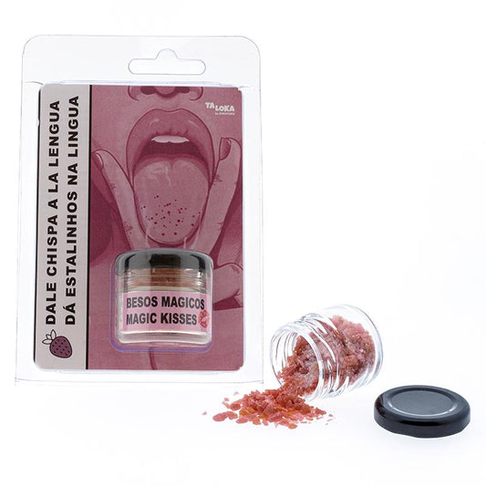 TALOKA - DALE CHISPA A LA LENGURA CARAMELO SABOR FRESA CON CHASQUIDOS