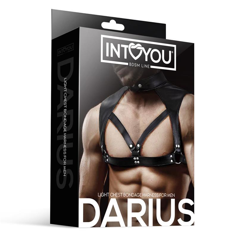 INTOYOU BDSM LINE - DARIUS ARNÉS MASCULINO PARA EL PECHO CUERO VEGANO