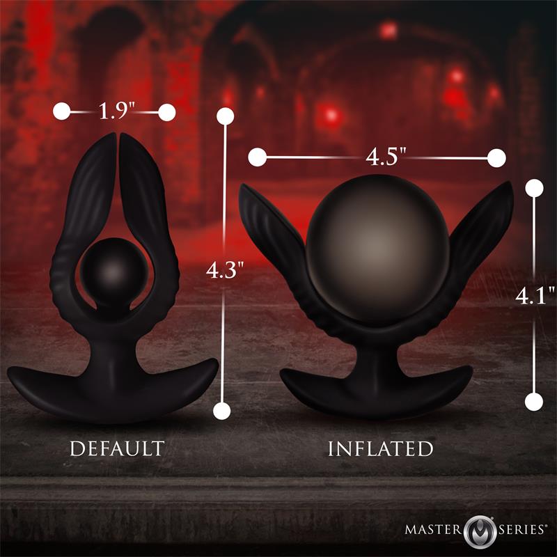 MASTER SERIES - DARK PEARL PLUG ANAL CON INFLADO Y VIBRACIÓN CON CONTROL REMOTO