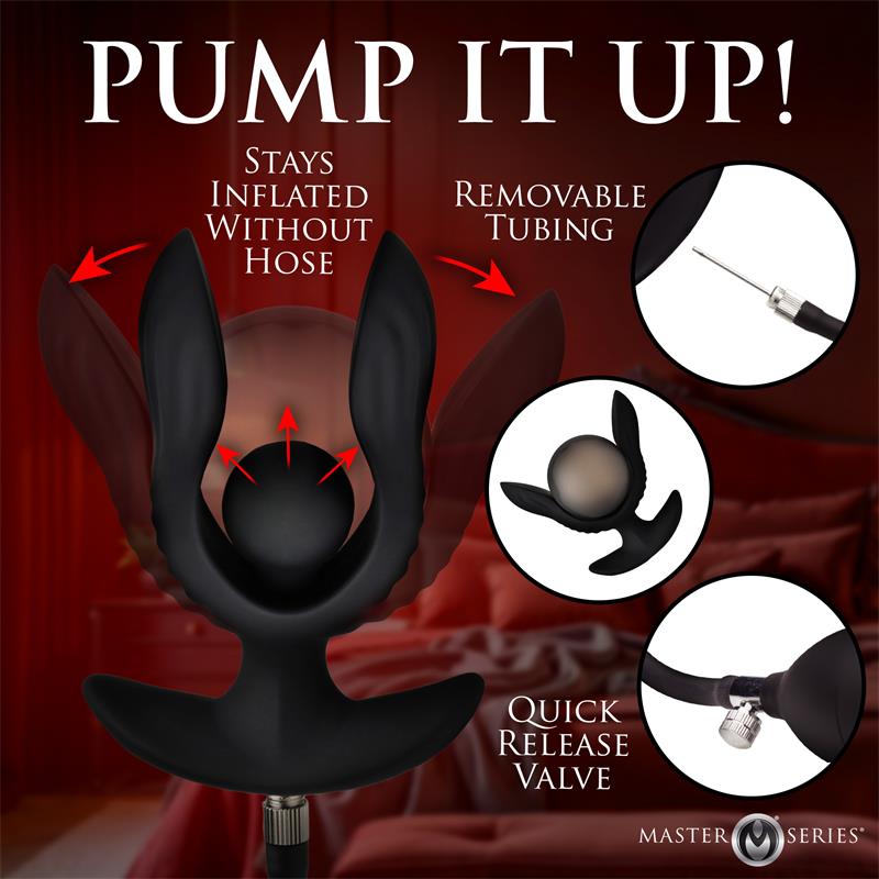 MASTER SERIES - DARK PEARL PLUG ANAL CON INFLADO Y VIBRACIÓN CON CONTROL REMOTO