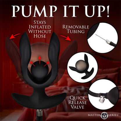 MASTER SERIES - DARK PEARL PLUG ANAL CON INFLADO Y VIBRACIÓN CON CONTROL REMOTO