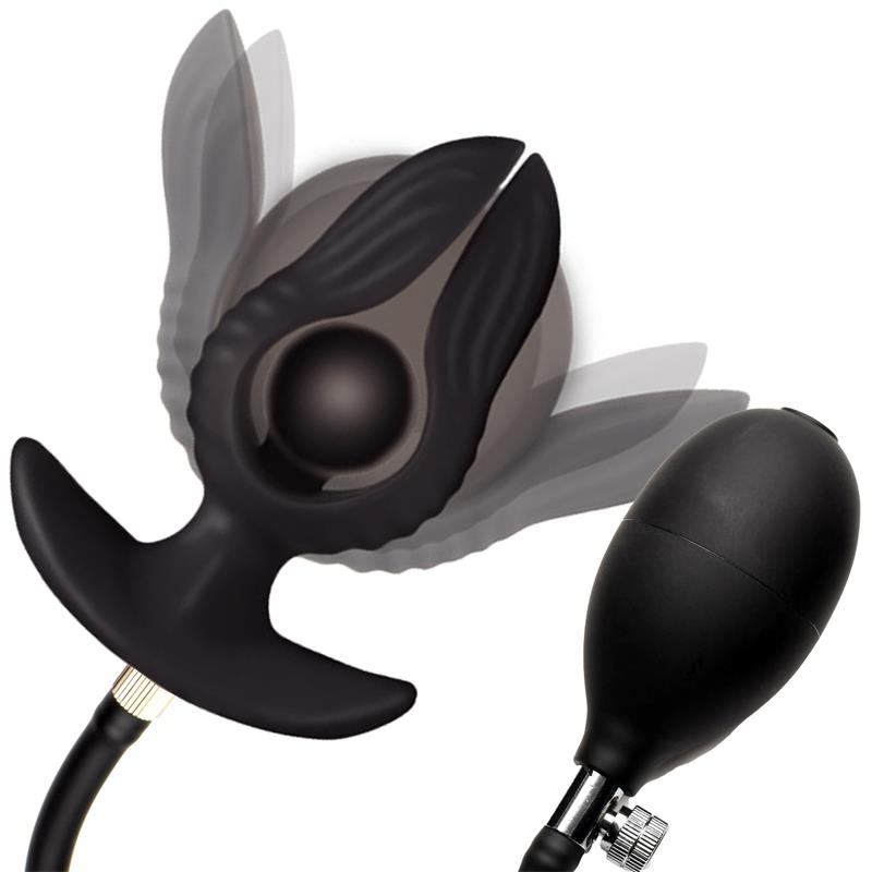 MASTER SERIES - DARK PEARL PLUG ANAL CON INFLADO Y VIBRACIÓN CON CONTROL REMOTO