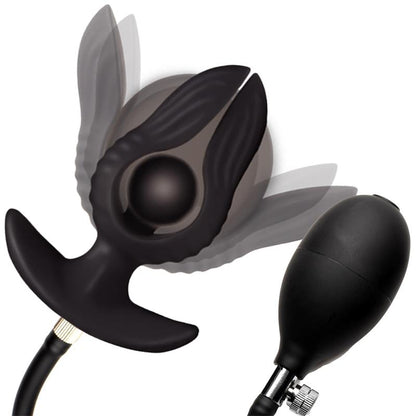 MASTER SERIES - DARK PEARL PLUG ANAL CON INFLADO Y VIBRACIÓN CON CONTROL REMOTO
