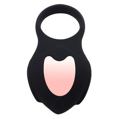 INTOYOU - DARKBLACK ANILLO VIBRADOR CON LED CONTROL REMOTO USB SILICONA
