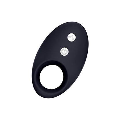 INTOYOU - DARKBLACK ANILLO VIBRADOR CON LED CONTROL REMOTO USB SILICONA
