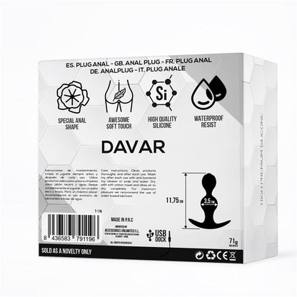 TARDENOCHE - DAVAR PLUG ANAL SILICONA