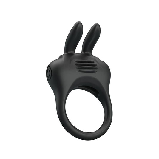 PRETTYLOVE - DAVION ANILLO PARA EL PENE CON VIBRACIÓN Y CONEJITO