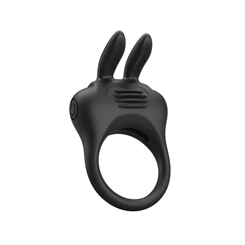 PRETTYLOVE - DAVION ANILLO PARA EL PENE CON VIBRACIÓN Y CONEJITO