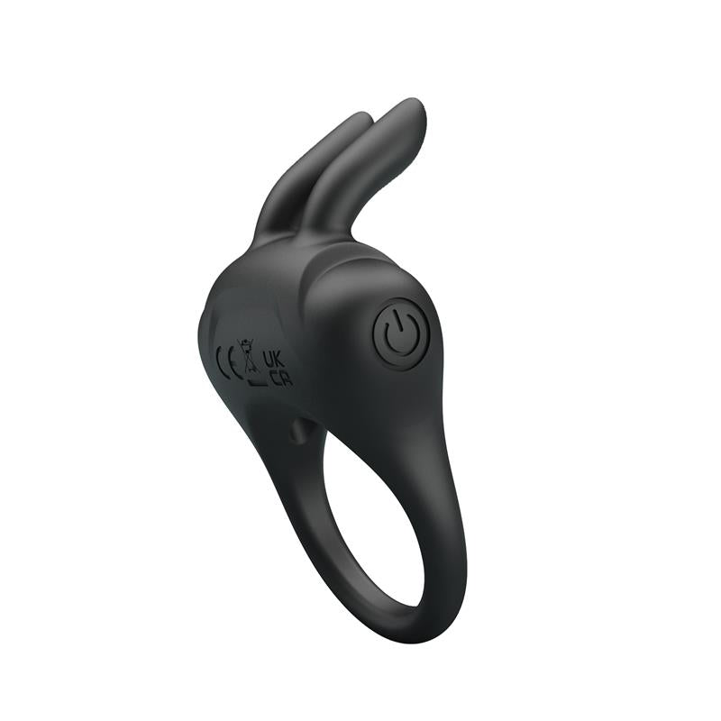 PRETTYLOVE - DAVION ANILLO PARA EL PENE CON VIBRACIÓN Y CONEJITO