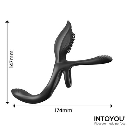 INTOYOU - DAXER DOBLE ANILLO PARA EL PENE CON ESTIMULADOR DE CLÍTORIS