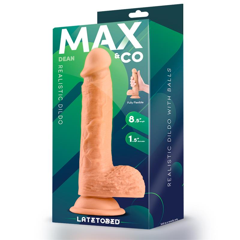 MAX & CO - DEAN DILDO REALISTA CON TESTÍCULOS 8.5 NATURAL