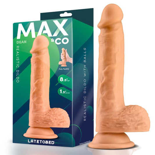 MAX & CO - DEAN DILDO REALISTA CON TESTÍCULOS 8.5 NATURAL