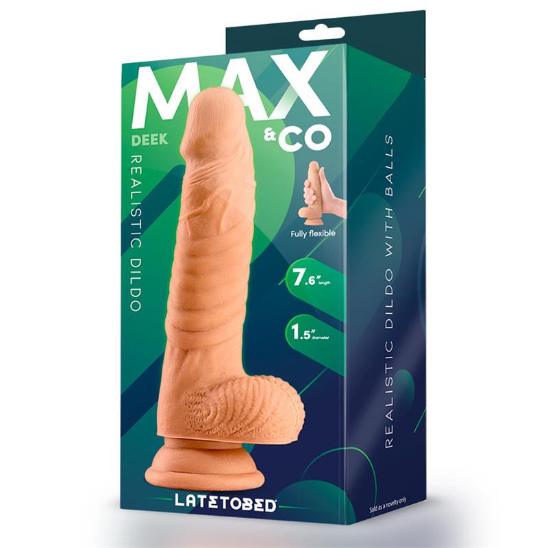 MAX & CO - DEEK DILDO REALISTA CON TESTICULOS 7.6 NATURAL