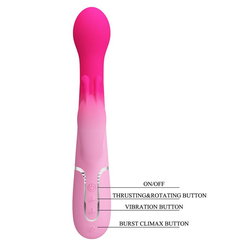 PRETTYLOVE - DEJON VIBRADOR CON THRUSTING Y BOLAS ROTATORIAS
