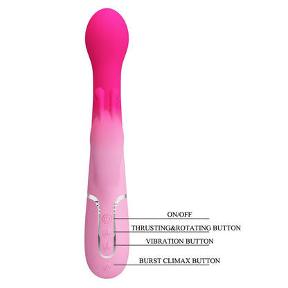 PRETTYLOVE - DEJON VIBRADOR CON THRUSTING Y BOLAS ROTATORIAS