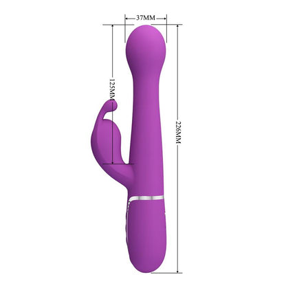 PRETTYLOVE - DEJON VIBRADOR CON THRUSTING Y ROTACIÓN TWINKLED