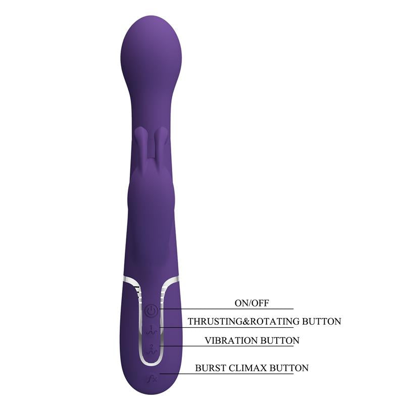 PRETTYLOVE - DEJON VIBRADOR CON THURSTING Y ROTACIÓN TWINKLED