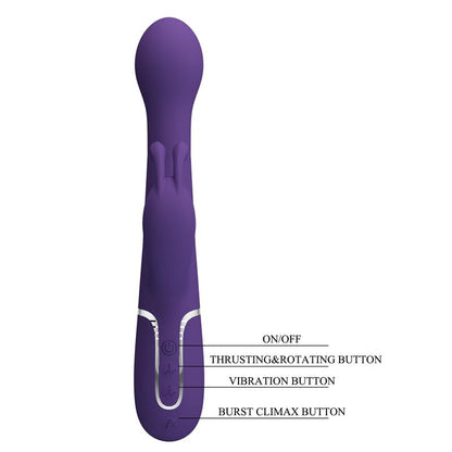 PRETTYLOVE - DEJON VIBRADOR CON THURSTING Y ROTACIÓN TWINKLED