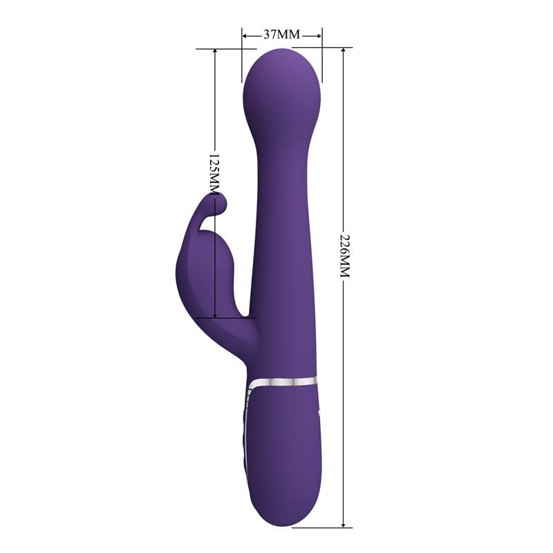 PRETTYLOVE - DEJON VIBRADOR CON THURSTING Y ROTACIÓN TWINKLED