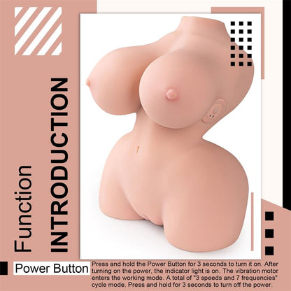 XISE - DELILAH MINI TORSO CON VIBRACIÓN 4.7 KG
