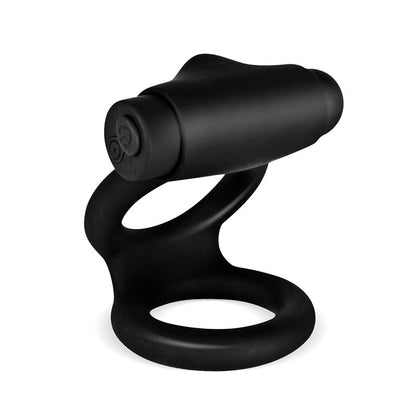 TARDENOCHE - DENVER ANILLO DOBLE CON BALA VIBRADORA USB SILICONA NEGRO