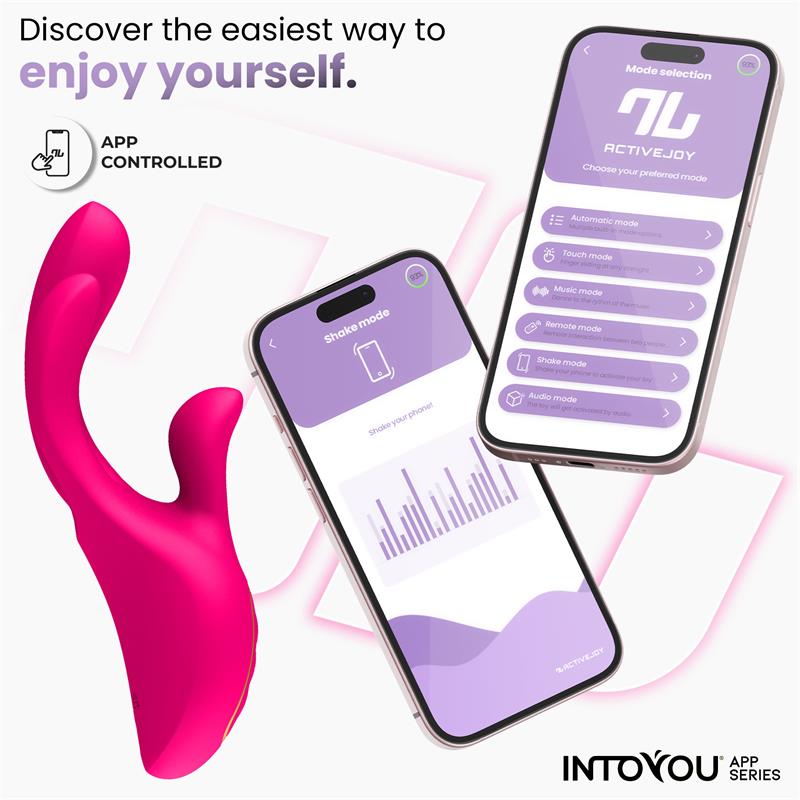 INTOYOU APP SERIES - DEREK VIBRADOR CON MOVIMIENTO FINGER 3 MOTORES Y APP