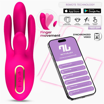 INTOYOU APP SERIES - DEREK VIBRADOR CON MOVIMIENTO FINGER 3 MOTORES Y APP
