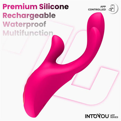 INTOYOU APP SERIES - DEREK VIBRADOR CON MOVIMIENTO FINGER 3 MOTORES Y APP