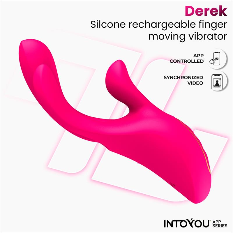 INTOYOU APP SERIES - DEREK VIBRADOR CON MOVIMIENTO FINGER 3 MOTORES Y APP