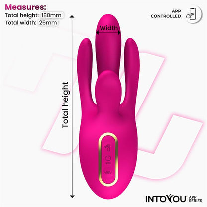 INTOYOU APP SERIES - DEREK VIBRADOR CON MOVIMIENTO FINGER 3 MOTORES Y APP
