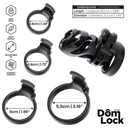 DOMLOCK - DETENTION JAULA PARA EL PENE CON ACCESORIO PARA PRINCE ALBERT