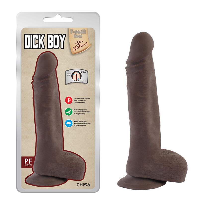 CHISA - DICK BOY DILDO DUAL DENSITY MARRÓN 22CM